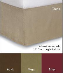 Tailored Microsuede Bedskirt - Free Shipping Today - Overstock.com - 12029317