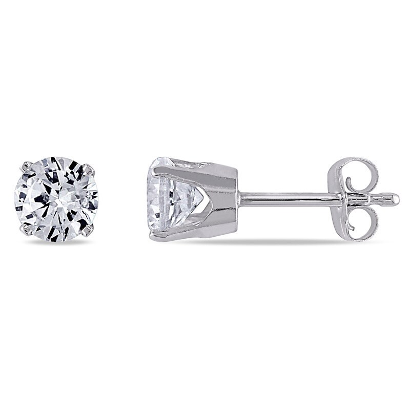 created white sapphire earrings