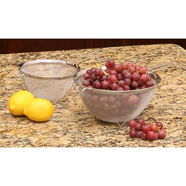 Stainless Steel Mesh Strainer (Set of 2)
