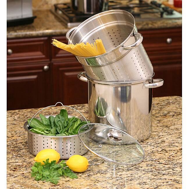 Stainless Steel 4-piece Multi-purpose Pasta Cooker