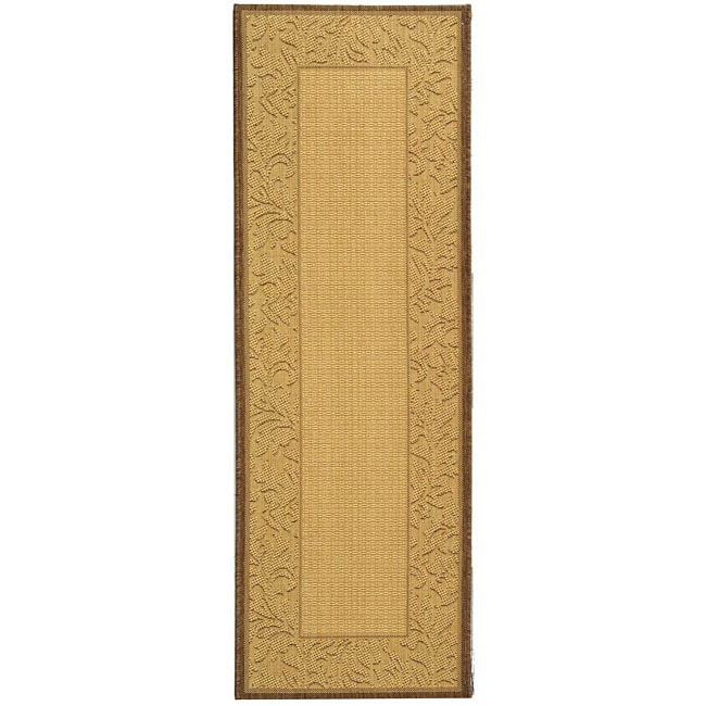 Indoor/ Outdoor Paradise Natural/ Brown Rug (24 X 67)