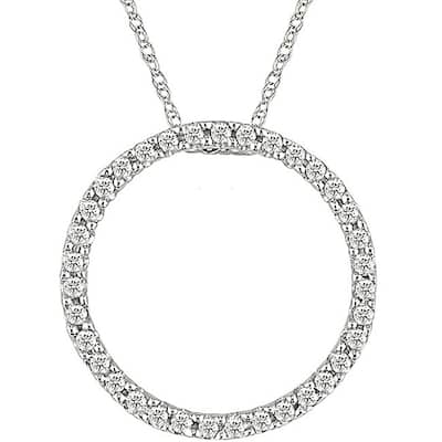 Miadora 10k Gold 1/8ct Diamond Circle of Life Necklace