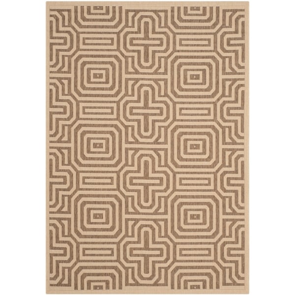 Safavieh Matrix Natural/ Brown Indoor/ Outdoor Rug - 5'3" x 7'7"