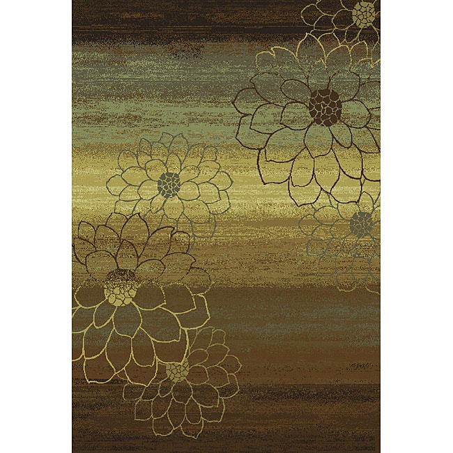 Machine made Ivory/ Gold Polypropylene Rug (78 X 1010) (IvoryPattern FloralMeasures 0.433 inch thickTip We recommend the use of a non skid pad to keep the rug in place on smooth surfaces.All rug sizes are approximate. Due to the difference of monitor co