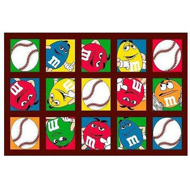 M&M's Baseball Party Rug - 3'3" x 4'10"