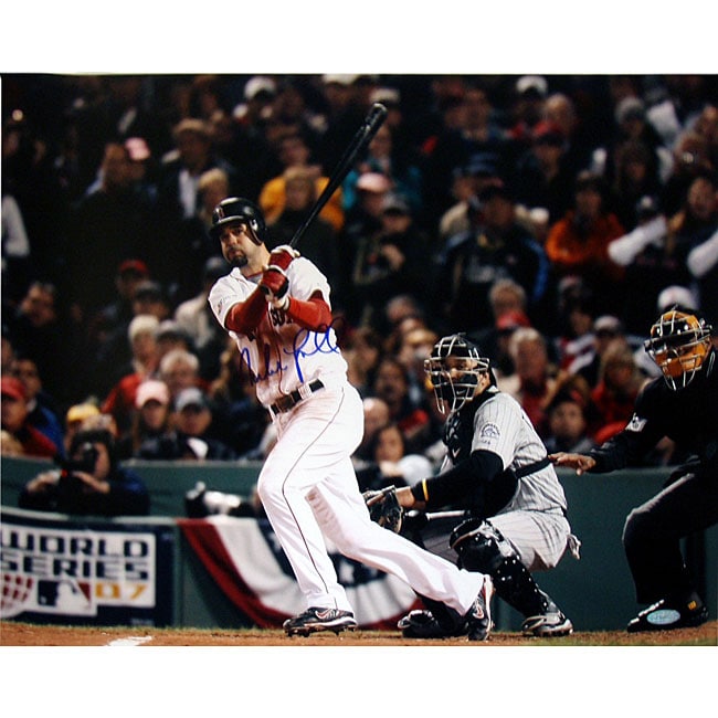 Boston Red Sox Mike Lowell '07 World Series Swing 16x20 Autographed Photo