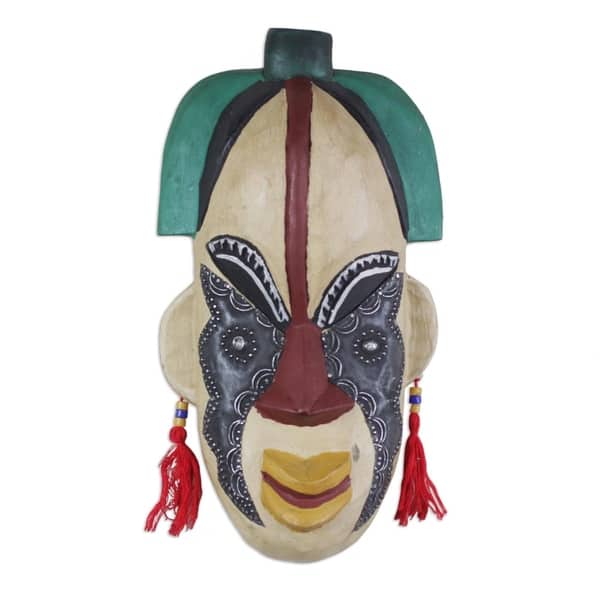 Handmade Pride of Womanhood Tribal Mask (Ghana) - Overstock - 4022526