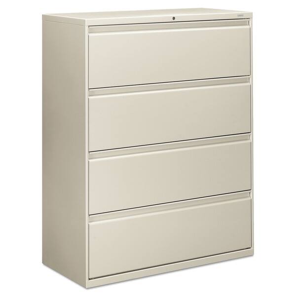 Shop Hon 800 Series 42 Inch Wide 4 Drawer Light Grey Lateral File Cabinet Overstock 4026249