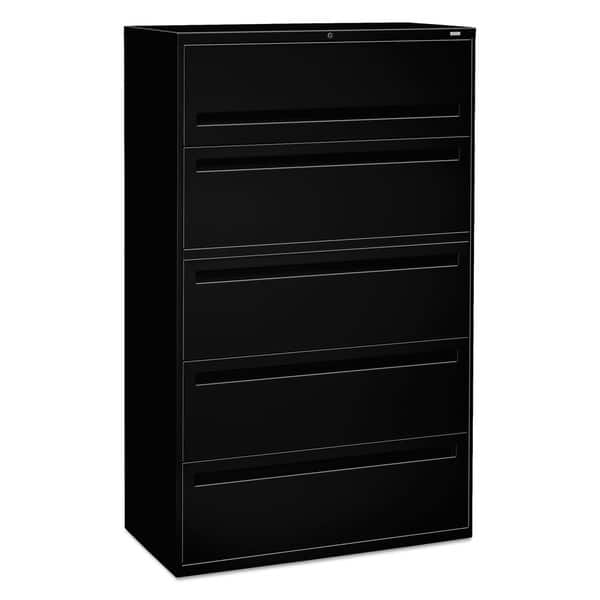 Shop Hon 700 Series Black 5 Drawer Lateral File With Roll Out Overstock 4026309