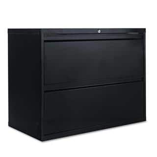 Shop Alera Two Drawer Lateral File Cabinet Black Overstock