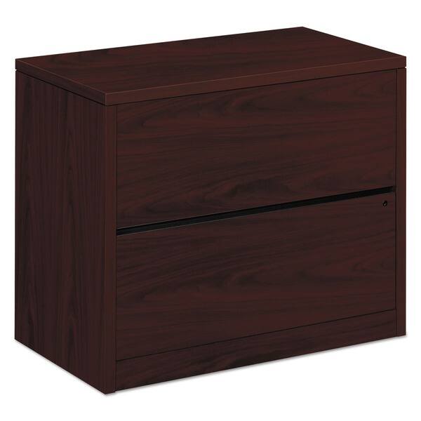 slide 1 of 1, HON 10500 Series Mahogany 36 x 20 x 29 1/2 2-drawer Lateral File