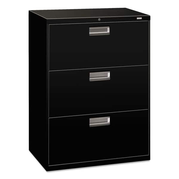 Shop Hon 600 Series Three Drawer Lateral File Black Overstock