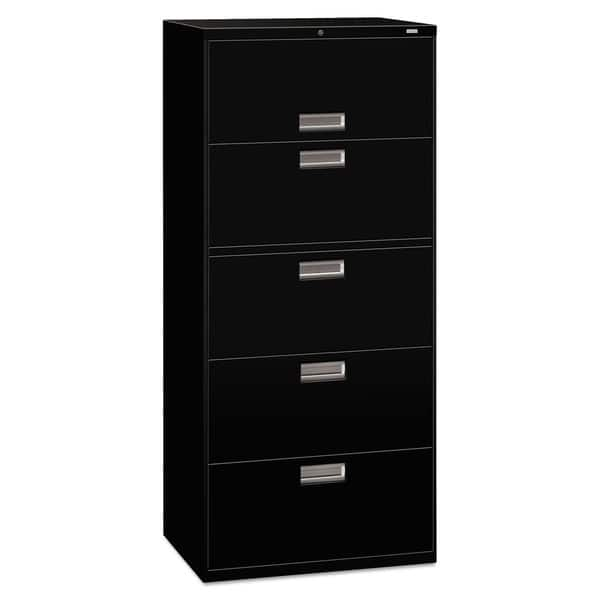 Shop Hon 600 Series 30 Inch Wide Black 5 Drawer Lateral File Cabinet On Sale Overstock 4026478