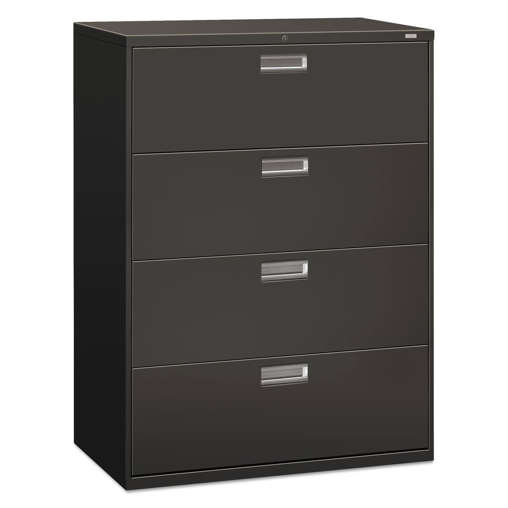HON 600 Series 42-Inch Wide 4-Drawer Charcoal Lateral File Cabinet