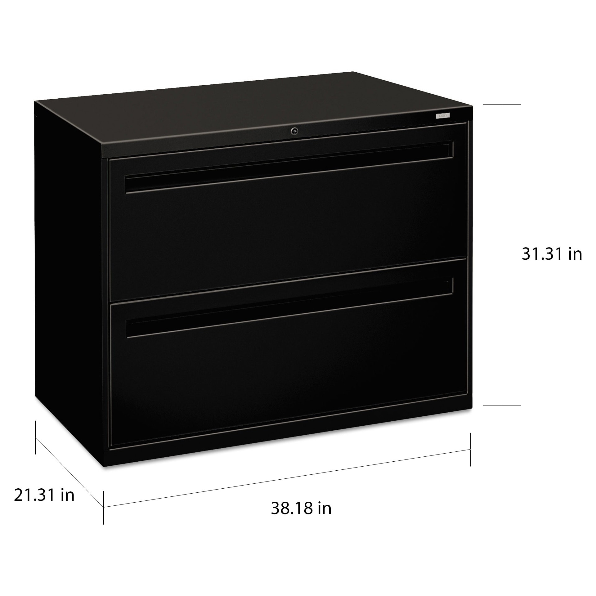 Shop Hon 700 Series Black 2 Drawer Lateral File Cabinet