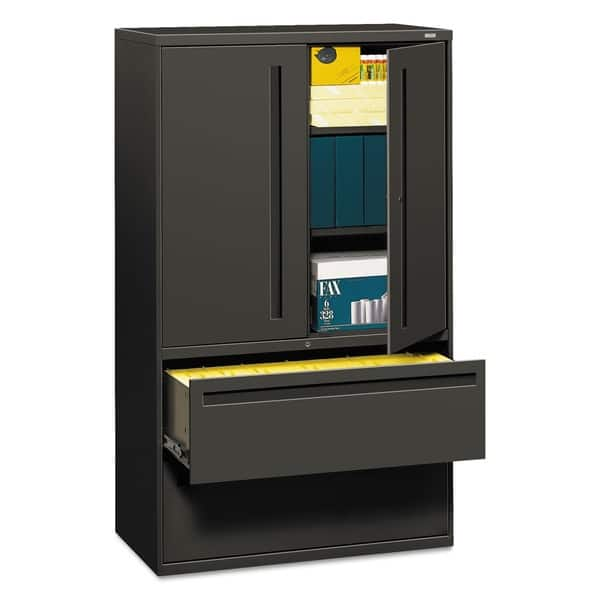 Hon 700 Series 42-inch Two-drawer Lateral File Cabinet In Charcoal 