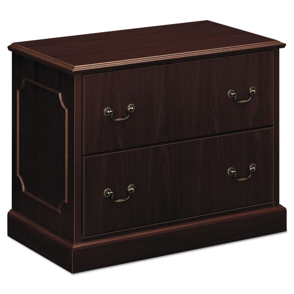 HON 94000 Series 2-drawer Mahogany Lateral File Cabinet ...
