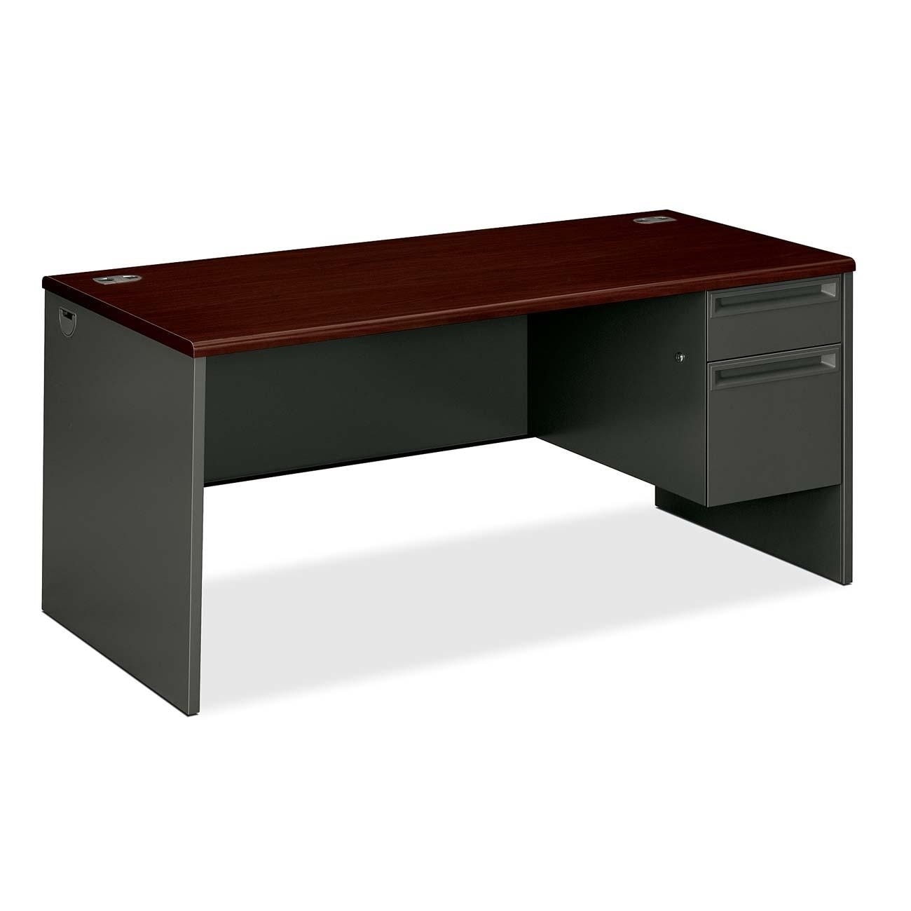 HON 3800 Series 66 inch Right Pedestal Desk   Shopping   The