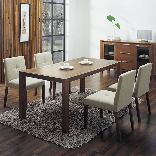Baxton Studio Glen Cream Fabric Dining Chairs (Set of 2)