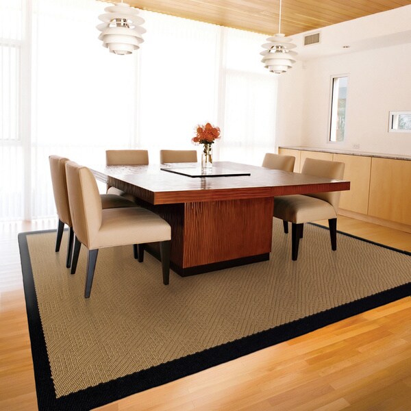 Laguna Beige/ Black Rug (5'3 x 7'6) - Free Shipping Today - Overstock ...