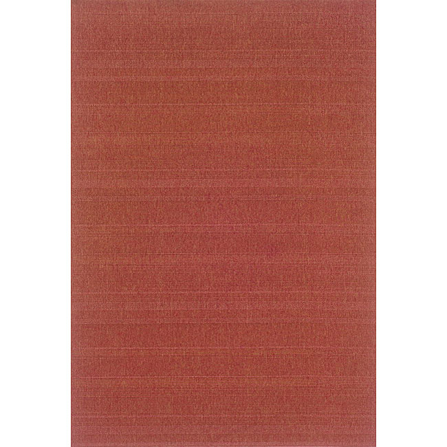 Laguna Red Polypropylene Rug (73 X 106) (OrangePattern SolidMeasures 0.375 inch thickTip We recommend the use of a non skid pad to keep the rug in place on smooth surfaces.All rug sizes are approximate. Due to the difference of monitor colors, some rug 