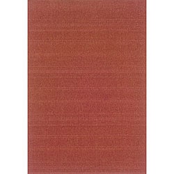 Laguna Red Polypropylene Rug (7'3 x 10'6) Style Haven 7x9   10x14 Rugs