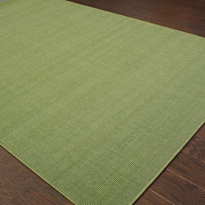 Laguna Solid Woven Loop-pile Indoor/ Outdoor Area Rug