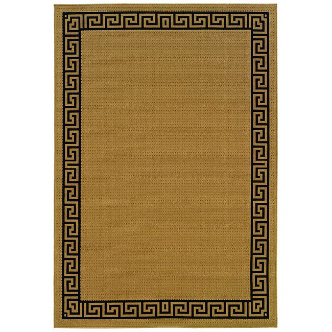 Polypropylene Laguna Indoor/outdoor Border Rug (37 X 56) (BeigePattern BorderMeasures 0.375 inch thickTip We recommend the use of a non skid pad to keep the rug in place on smooth surfaces.All rug sizes are approximate. Due to the difference of monitor 