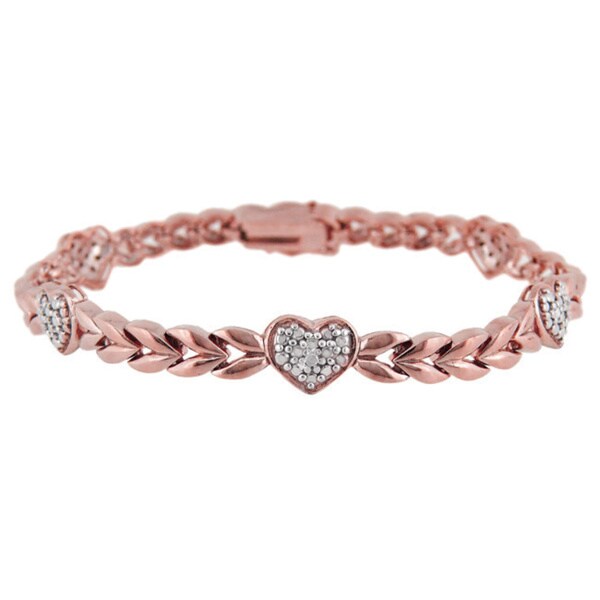 DB Designs Sterling Silver Diamond Accent Heart Bracelet c8645ff1 455d 4581 957f 87b137b00e07_600