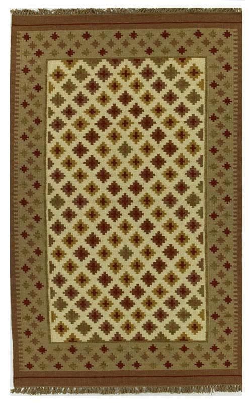 Dhurry Ivory Rug (8 X 106) (BeigePattern GeometricMeasures 0.25 inch thickTip We recommend the use of a non skid pad to keep the rug in place on smooth surfaces.All rug sizes are approximate. Due to the difference of monitor colors, some rug colors may 