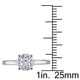 preview thumbnail 4 of 3, Miadora 10k White Gold Created White Sapphire Solitaire Ring