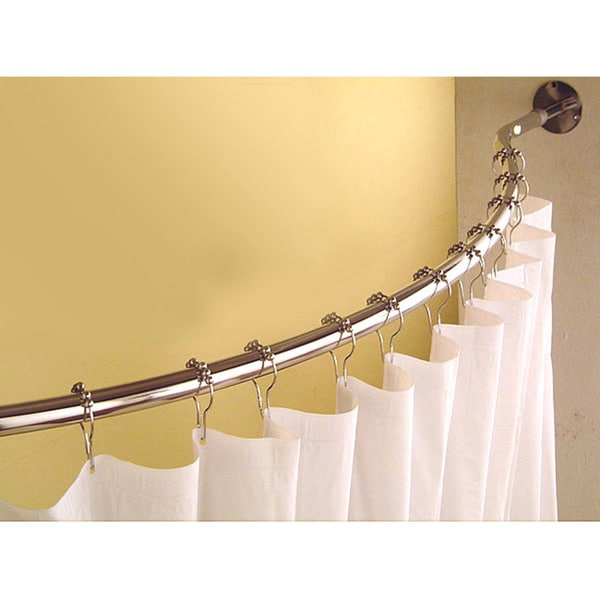 Curved 78 to 84inch Shower Curtain Rod  Free Shipping Today  Overstock  12053860