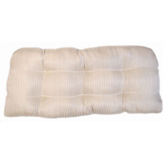 Pinstripe Indoor Wicker Settee Cushion