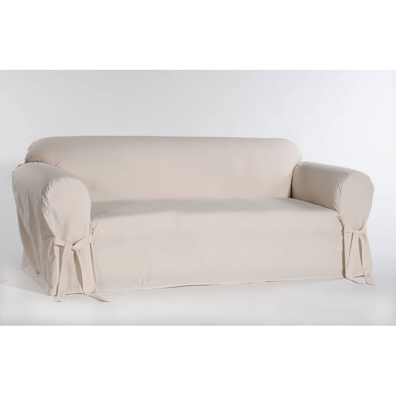 Classic Slipcovers Brushed Twill Loveseat Slipcover - Natural