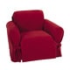 preview thumbnail 1 of 5, Classic Slipcovers Brushed Twill Chair Slipcover Red