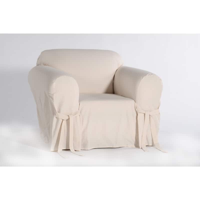 Classic Slipcovers Brushed Twill Chair Slipcover - Natural