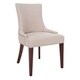 Safavieh Dining Becca Beige Linen Dining Chair - Thumbnail 5