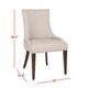Safavieh Dining Becca Beige Linen Dining Chair - Thumbnail 2