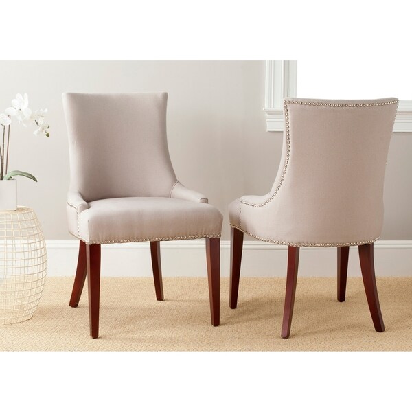 Safavieh Dining Becca Beige Linen Dining Chair