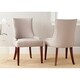 Safavieh Dining Becca Beige Linen Dining Chair - Thumbnail 0