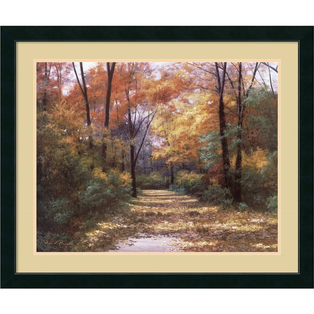 Framed Art Print 'Autumn Road' by Diane Romanello 35 x 29-inch