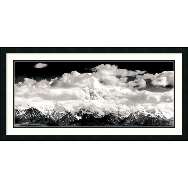 Framed Art Print 'Mount McKinley Range, Clouds, Denali National Park, Alaska, 1948' by Ansel Adams 39 x 20-inch