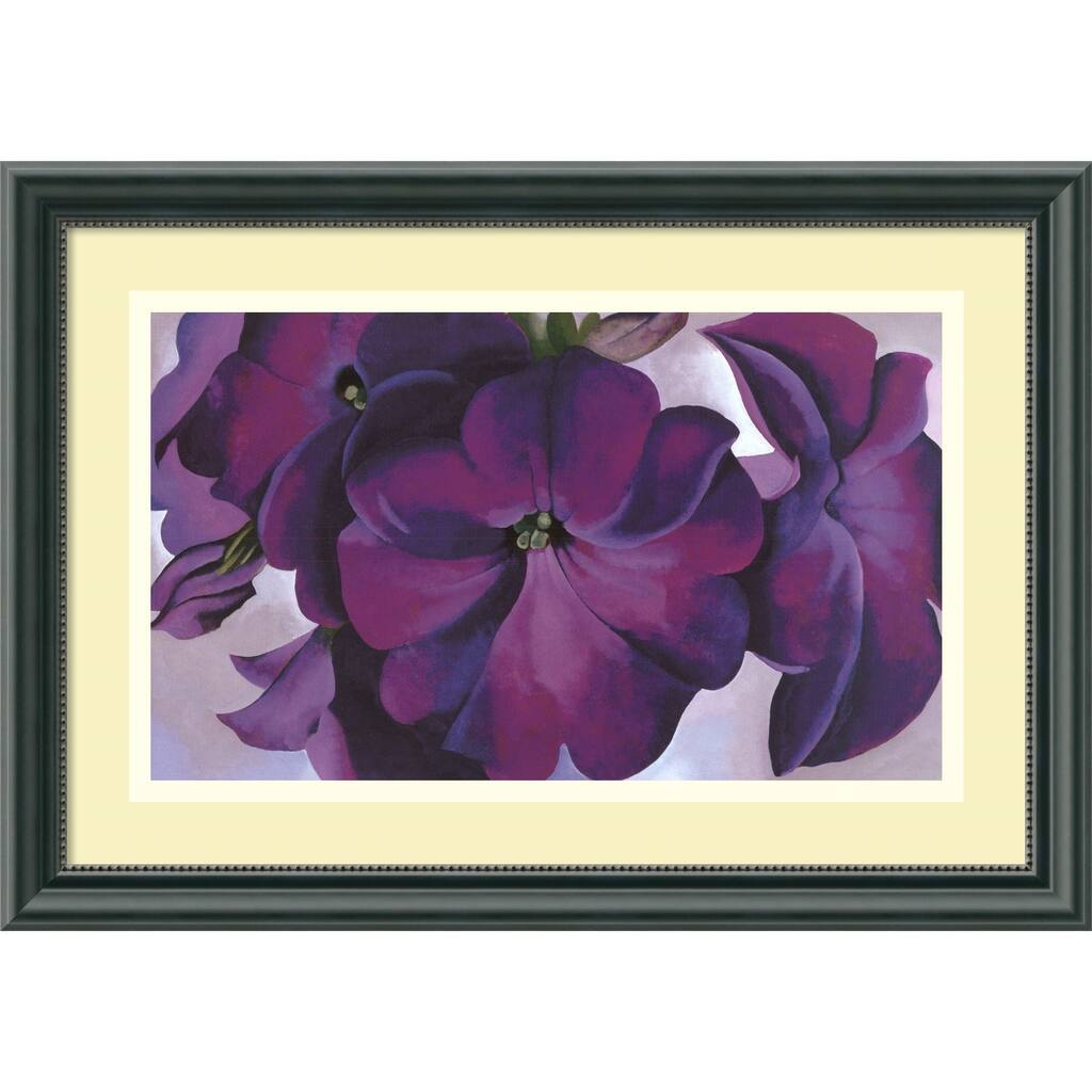 Framed Art Print Petunias, 1925 by Georgia OKeeffe 17 x 12-inch