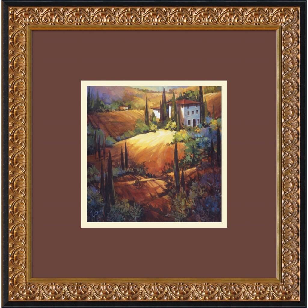 Framed Art Print 'Morning Light Tuscany'