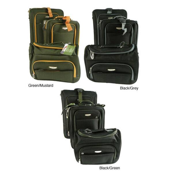 shop jeep 3 piece two tone rolling luggage set overstock 4042353 jeep