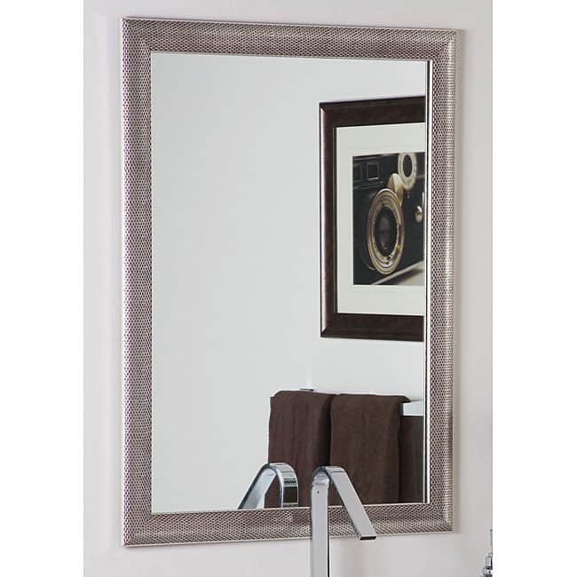 Modern Semi-Distressed Silver Mirror