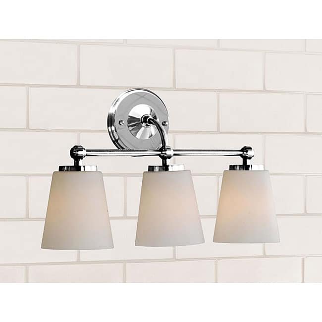 Chrome Bathroom Triple Sconce