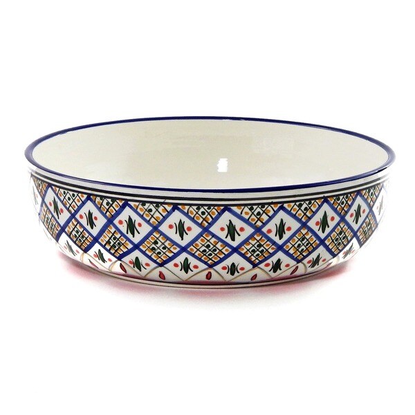 Tabarka 12-inch Wide Salad/ Pasta Bowl (Tunisia) - Overstock Shopping ...