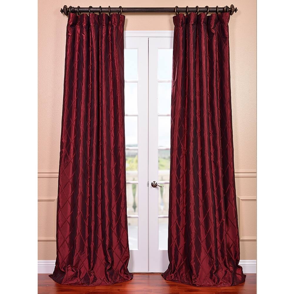 Exclusive Fabrics Patterned Faux Silk Taffeta Curtain (1 Panel)