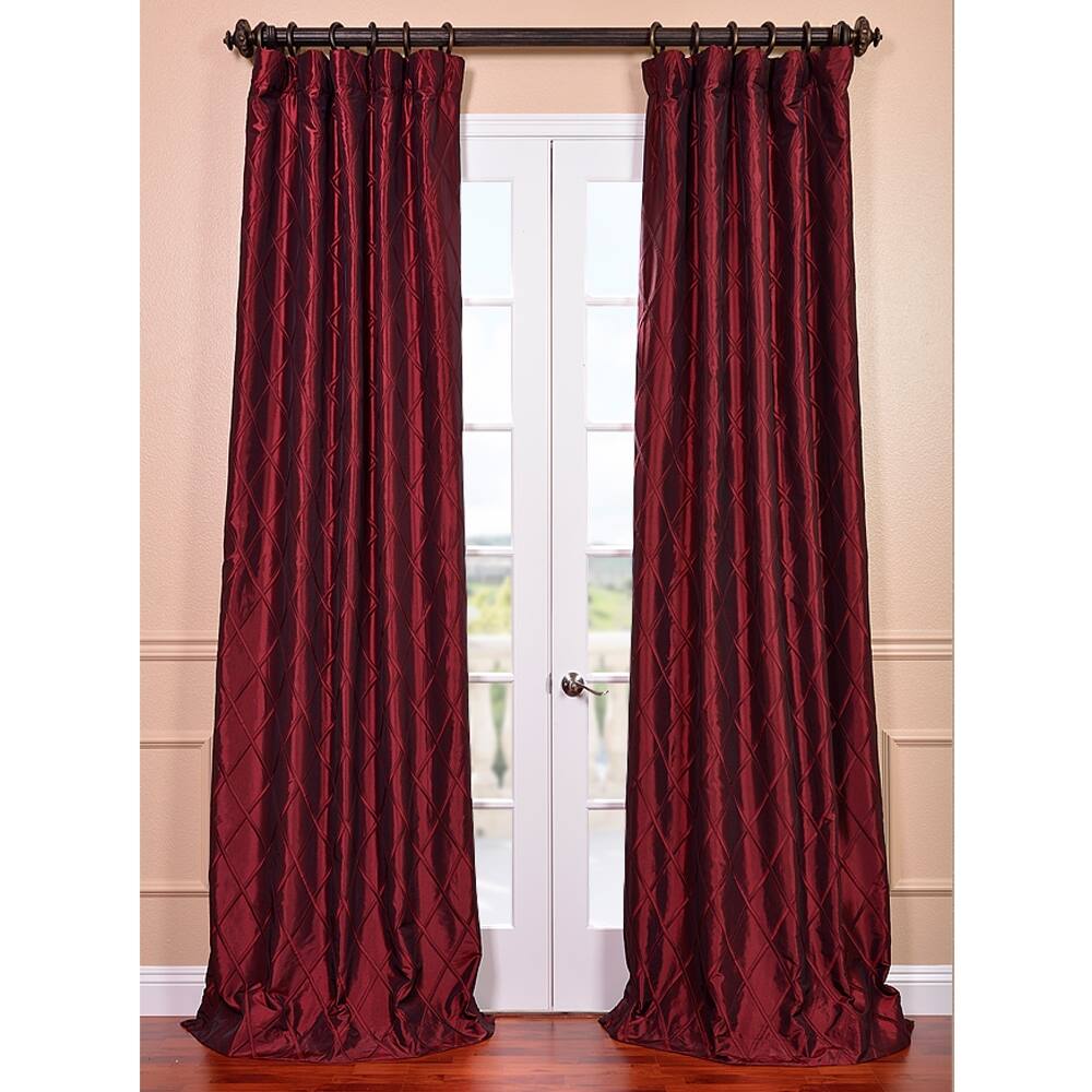 Exclusive Fabrics Red Exclusive Patterned Faux-Silk 120-Inch Curtain Panel - 50 x 120